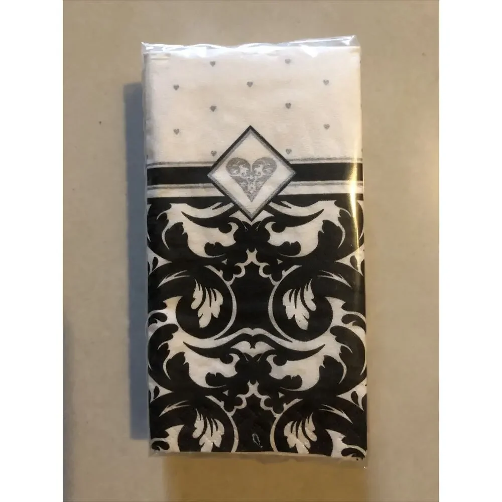 6 Packs Damask EVER AFTER Swankie Hankie Purse Tissue‎ Pack Wedding Favors